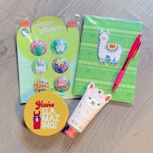 Llama themed girls items NWT